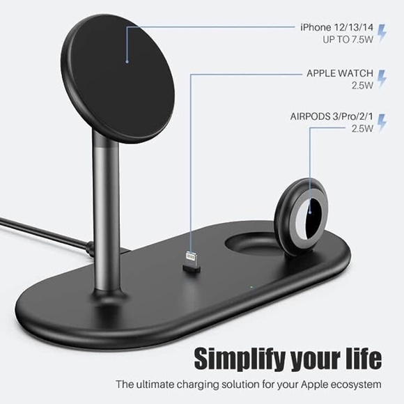 New 3-in-1 Wireless Charging Station for Apple Devices - Picture 2 of 5